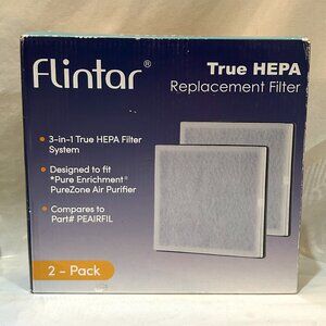 Flintar True HEPA Replacement Filter 2-Pack 3-in-1 For PureZone # PEAIRFIL NOB